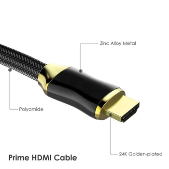 HDMI Kabel 3 m - Pletená Stínění Kabelu - Ultra High Speed - Ethernet A Audio Return - Video HD - Xbox, PlayStation, PS3, PS4, PC, TV