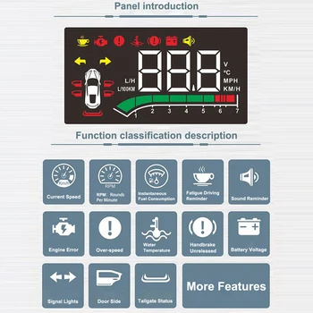 Head Up Display HUD Pro Toyota Prado 150 2009-2018 2019 2020 Auto Elektronické Příslušenství Plug And Play, Bezpečné Jízdy Obrazovce