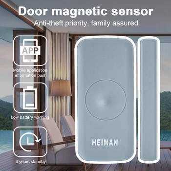 HEIMAN Zigbee magnetické spínače, Dveře, okna Detektor alarm senzor pro inteligentní dům alarm Zabezpečení domů