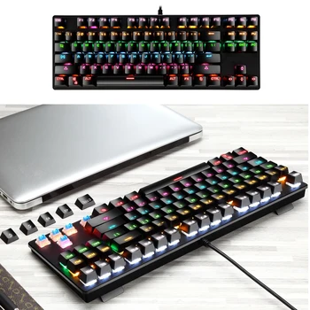 Herní Mechanická Klávesnice 87key Klávesnice, Anti-ghosting RGB/ Mix Podsvícením LED USB Pro PC Gamer Notebook Teclado Mecanico Gamer