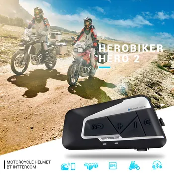 HEROBIKER Motocykl Bluetooth Intercom Motocykl Helma Intercom Headset Vodotěsné Bezdrátové Moto Headset Interphone Sada 2