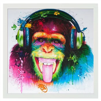 Hip Hop Animal Chimpanze Orangutan Malířské Plátno Hip Hop Opičí Wall Art Plakát a Vytiskne Snímky pro Domácí Obývací Pokoj Dekor