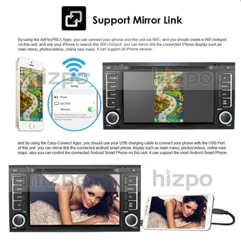 Hizpo Auto, Multimediální Přehrávač, Android 10 2 Din DVD Autorádio Pro Transporter T5/Touareg Rádio GPS 4 Core 2G RAM