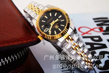 HK Značka REGINALD Top Quality Crown Žena Zlata, oceli Náramkové hodinky, kalendář hodinky velkoobchod Lady Dárek Šaty Náramkové hodinky