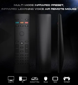 Hlasové Vyhledávání Air Mouse 33 Klíče, IR Učení Inteligentní Dálkové Ovládání pro USA, Kanadě, Evropě, Asii Latino Africe Android IPTV Box