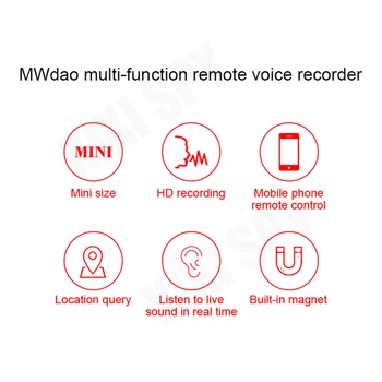 Hlasový záznamník mini nahrávání, diktafon, micro audio zvuk digitální profesionální tajemství Lokátor GPS značky XIXI SPY značky