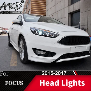 Hlavu Lampa Pro Auto Ford Focus-2017 Zaměřit se 4 Světlomety Mlhovky Denní svícení DRL H7 LED Bi Xenon Žárovky Auto Příslušenství