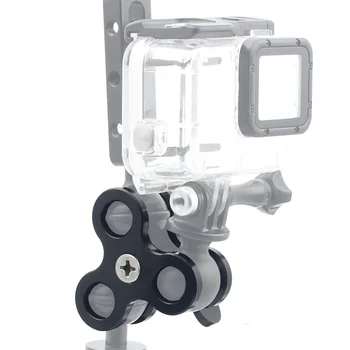 Hliníkové CNC Fotoaparát Potápění Míč Svítidla Světla Paži Míč, Motýl Klip Triple Clamp Mount Adaptér pro Gopro 5 6