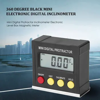 Hliníkové Slitiny Mini Digitální Úhloměr Inclinometer Elektronické Úrovně Pole Magnetické Základny Měřicí Nástroje Úhel Finder