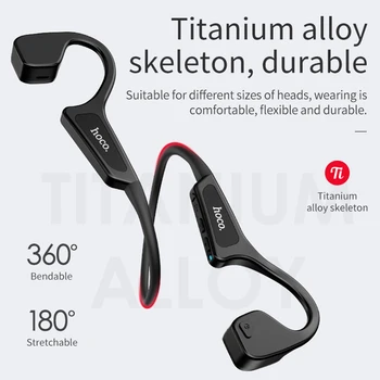HOCO Kostní Vedení Bezdrátová Bluetooth Sluchátka Stereo Sluchátka Sportovní Sluchátka Titanové Vodotěsné sluchátka Systémem Řízení