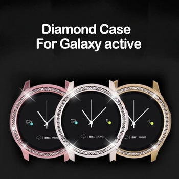 Hodinky Pouzdro Pro Samsung galaxy sledovat aktivní 1 Galvanické pokovování TPU Ochranné Pouzdro S Diamanty