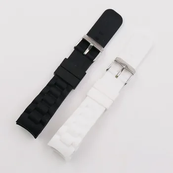 Hodinky příslušenství 20mm silikonové popruh pánská pin spony sportovní vodotěsné gumové popruh žena pro značku pánské hodinky kapela