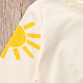 Holky Duha Tištěné Svetr Mikiny Neformální T-Shirt Oblečení s Dlouhým Rukávem Svetr Topy Děti Svetr Šaty pro Dívky