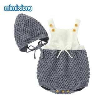 Holčička Body, Jeden-Kusy Novorozence Bebes Tělo Obleky + Čepice Batole Dětské Kombinézy Oblečení Podzim Zimní dětské Oblečení