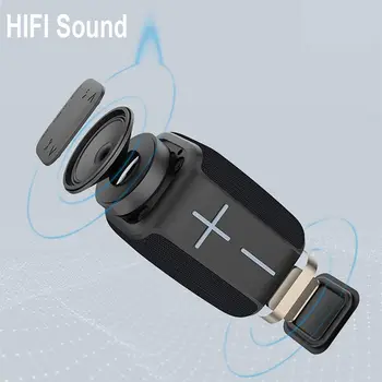 HOPESTAR Bluetooth Reproduktor Přenosný s TWS 5.0 Stereo Vodotěsný Bezdrátový Reproduktor pro Sprchový kout Pool Party Cestování
