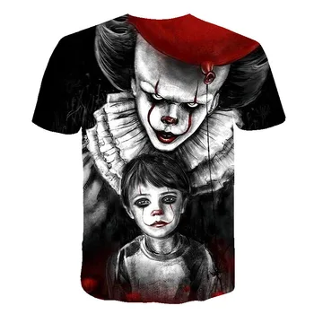 Horor Je Penny Moudrý Klaun Joker 3D Tisku dětské Tričko boys/girls Hip Hop Streetwear Tričko T shirt Boys Cool Oblečení