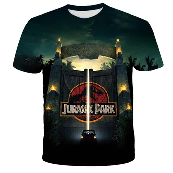 Hot Jurský Park T Shirt kids 3D Tištěné T-shirt Ležérní Vtipné Topy Jurassic World Tees Děti, Chlapec, Dívka Cool anime t-shirt