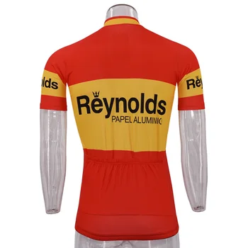 Hot Klasické retro pro tým, Růžová/modrá/oranžová/bílý Cyklistický Dres Krátký Rukáv MTB Silniční Kolo Cyklistické Oblečení Maillot Ciclismo