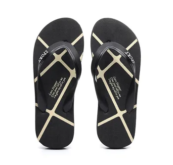 Hot Prodej 2019 Letní Pánské Pantofle Gumové Pruhované Žabky Vnitřní A Venkovní Beach Sandály Pantofle Pánské Boty Pantufla