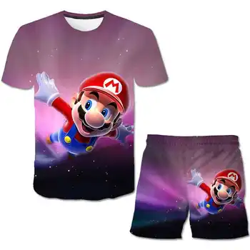 Hot prodej! 2020 Summer Mario styl Děti oblečení sady Dítě chlapci dívky t košile+šortky, kalhoty, sportovní oblek dětské oblečení