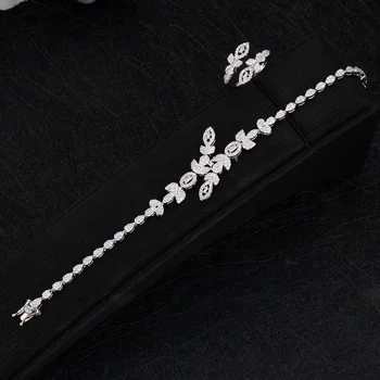 Hot Prodej Ženy Módní Šperky Set Pro Svatební Zásnubní Zirkony Vysoké Kvality Dárek Krásné Svatební Prsten Šperky