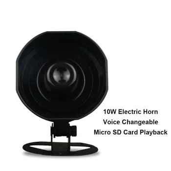 Houkačka 10W Audio Výstup Varnou Roh Hlas Proměnlivé Jednoduché Hlasového čtecího zařízení s Micro SD Kartu, Přehrávání Truck Auto Alarm
