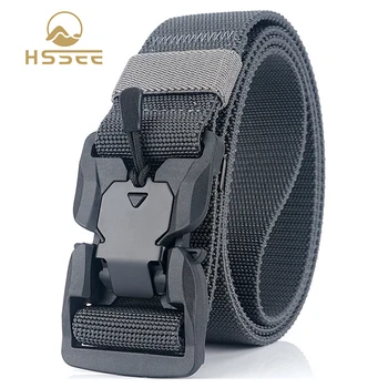HSSEE Oficiální Originální pružný taktický pás, vysoká pevnost elastické vlákno magnetické spony taktický pás muži venkovní sportovní pás