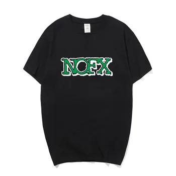 Hudba Punk Rock NOFX T Košile Muži Hip Hop Krátký Rukáv O Krku Bavlna Man T-Shirt Cool Legrační LH-075