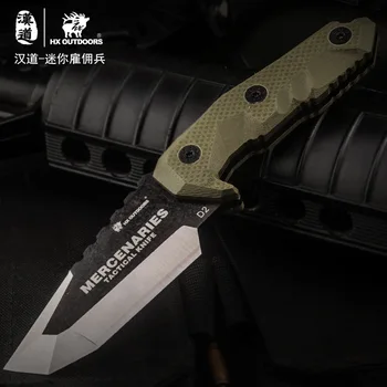 HX VENKU MINI Žoldáci D2 oceli vysoká tvrdost taktiky rovný nůž wilderness přežití nůž venkovní Vysoce kvalitní nůž