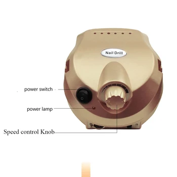 Hřebík Vrtací Stroj 35000RPM Pro Manikúru Stroj Zařízení Pro Manikúra Pedikúra Kit Elektrický pilník na Nehty S Nail Cutter Nástroj