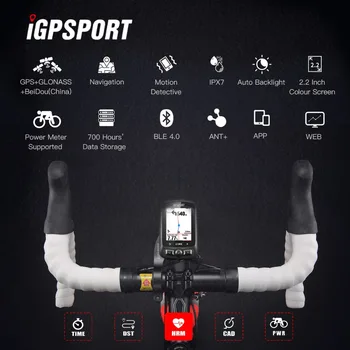 IGPSPORT iGS618 GPS cyklocomputer navigace gps, Rychloměr IPX7 HR60 Ruku srdečního tepu Bryton Rider GARMIN EDGE 200