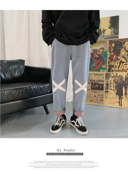 IiDossan XX Vytištěné Rovné Džíny Muži Kalhoty Klasické 2020 Ženy Denim Džíny Designer Streetwear Harajuku Pánské Kalhoty Módní