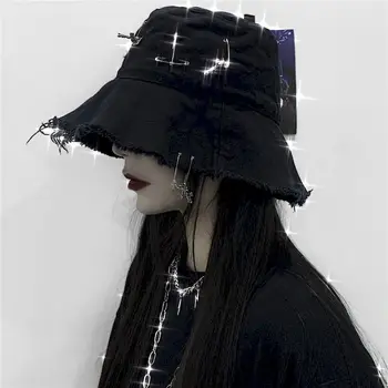 In Harajuku černá rybář kbelík klobouk ženy 2020 nové letní dámské klobouky korejský styl módní ležérní solidní preppy mladý čepice