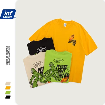 INFLACE 2020 Letní Vtipná Trička Hip Hop Men T-shirt Streetwear Men ' s T-shirt Nadrozměrné Pánské Tričko футболка мужская 1037S20