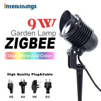 Intellithings Zigbee Smart LED Zahradní Světlo Venkovní 9W AC100~240V LED Práce S Samrtthings Hlasové Ovládání Tím, Alexa