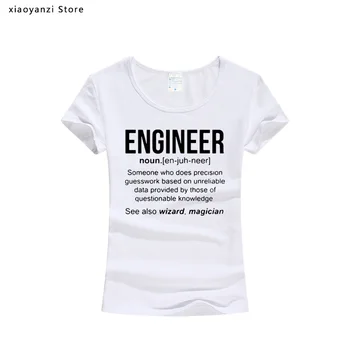 Inženýr Tričko Inženýr Tričko T-Shirt Tisk Bavlněné Tričko Ženy Módní Dívky Krátký Rukáv Roztomilé Tričko