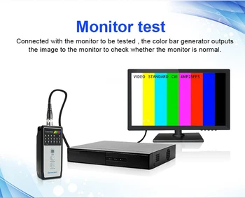 IP CCTV kamera Barva Bar Generátor kabel tester práce s CCTV kamera tester monitor security support 4MP CVI 5MP TVI, AHD CVBS