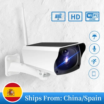 IP Wifi Solární Kamera PIR 1080P HD Venkovní Chytré Domácí CCTV Bezpečnostní Video Dohled Bezdrátové IP66 Vodotěsný obousměrný Audio
