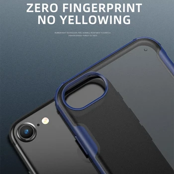 IPAKY pro iPhone SE roku 2020 Případě Transparentní Silikonový PC Hybrid pro iPhone 7 8 Pouzdro Nárazuvzdorný Brnění Kryt pro iPhone 7 8 Plus Případu