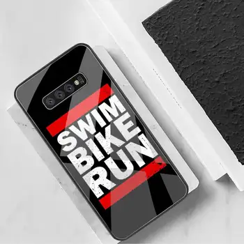 Ironman Triatlon Plavání kolo maratonu Telefon Pouzdro Tvrzené Sklo Pro Samsung S20 Plus S7 S8 S9 S10 Plus Poznámka 8 9 10 Plus