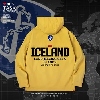 Island ISL Islanďan Islandské muži bunda s kapucí Navy logo armády ventilátor chaquetas hombre pánské Vojenské pánské podzimní oblečení