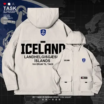 Island ISL Islanďan Islandské muži bunda s kapucí Navy logo armády ventilátor chaquetas hombre pánské Vojenské pánské podzimní oblečení