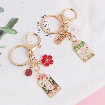 Japonsko Anime Králík Keychain Pro Ženy, Muže Cherry Blossom Key Ring Auto Taška Přívěsek Kouzlo Airpods Klíč, Držák Příslušenství
