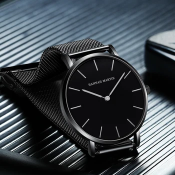 Japonsko Quartz Mov to Jednoduchý Design, Ultra-tenký Módní Pánské Hodinky Top Značky Luxusních Hodinek Muži Mesh Oceli Vodotěsné Náramkové hodinky