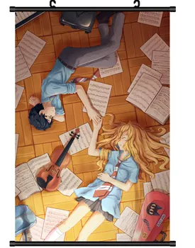 Japonský Dekorativní Obrázky Anime Váš Lie v dubnu Arima Kousei & Tsubaki Sawabe A Ryota Watari Domů Dekor Nástěnné Scroll Plakát