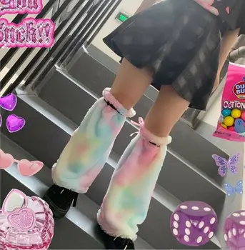 Japonský Lolita Střední Trubka Kráva Vzor Punkové Návleky Gotické Volné Ponožky JK Jednotné Noc Styl Tlustý Sametové Teplé Nohy Ponožky