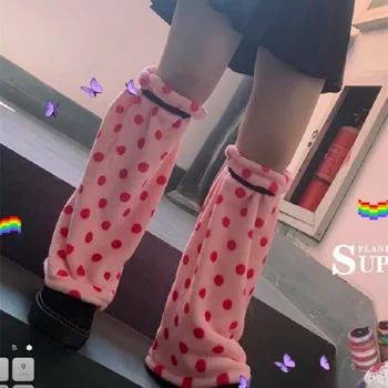 Japonský Lolita Střední Trubka Kráva Vzor Punkové Návleky Gotické Volné Ponožky JK Jednotné Noc Styl Tlustý Sametové Teplé Nohy Ponožky