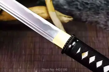 Japonský Samuraj Černé NINJA Meč Ostré 1060 Vysoce Uhlíkové Oceli, Čepel Může Snížit Bambus Skutečný Katana Doprava Zdarma