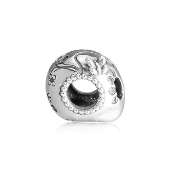 Jasné CZ Šumivé Křišťálové Lebky Korálky pro Kouzlo Náramky Ženy DIY 925 Sterling Silver Šperky Kouzlo Korálků pro Výrobu Šperků