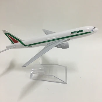 JASON TUTU 16cm Alitalia Boeing 777 Letadlo Model Letadla Modelu Letadla Model Letadla 1:400 Diecast Kovové hračky letadla